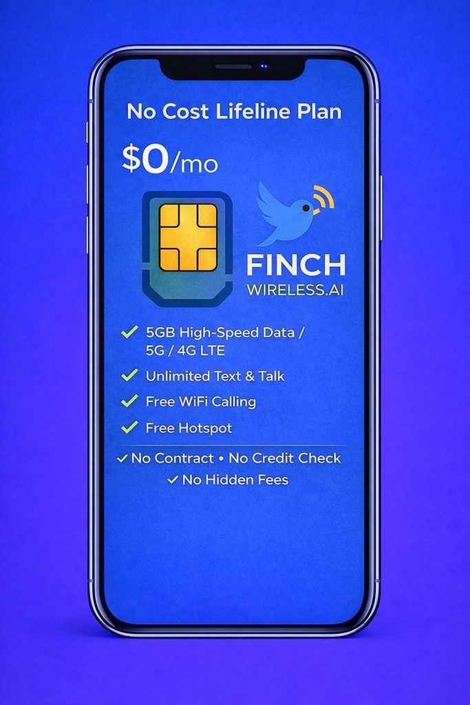 Finch Lifeline (5GB + Unlimited Talk & Text) 